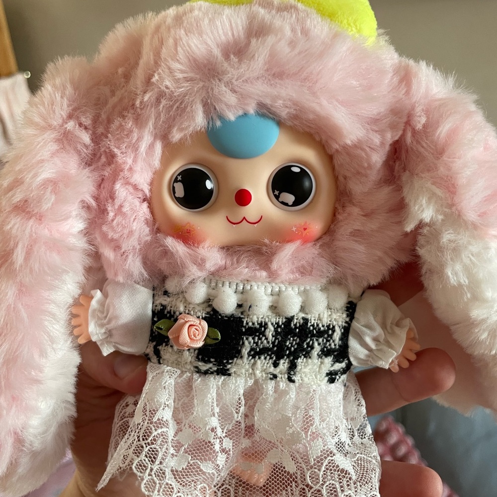 Baby Three Macaron Cute Bunny V2 Plush (Pink) - Picture 5 of 10